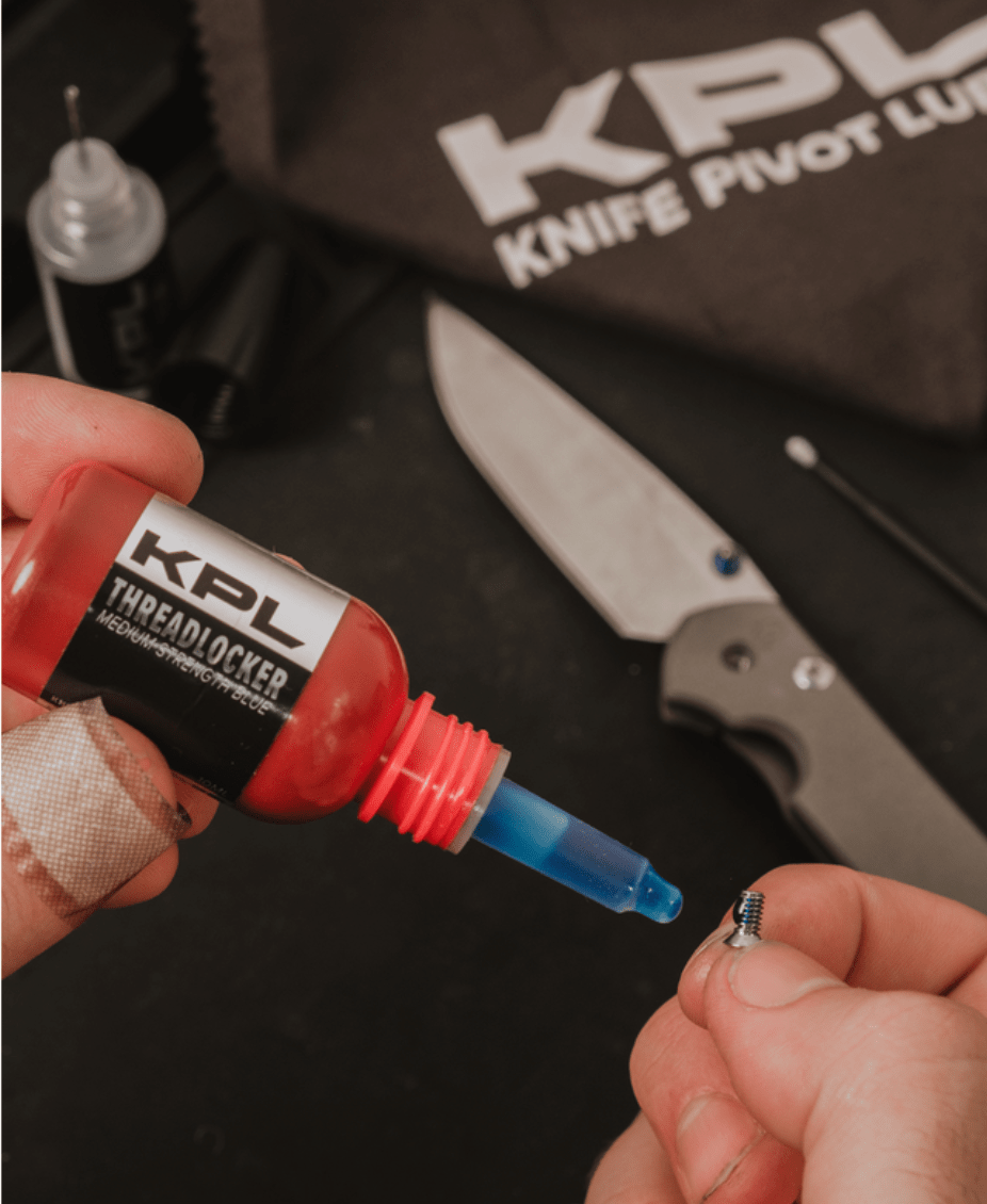 Knife Pivot Lube *OIL TOLERANT* - Blue Medium Strength Pocketknife Threadlocker - Large Blue 10ml - Angler's Pro Tackle & Outdoors