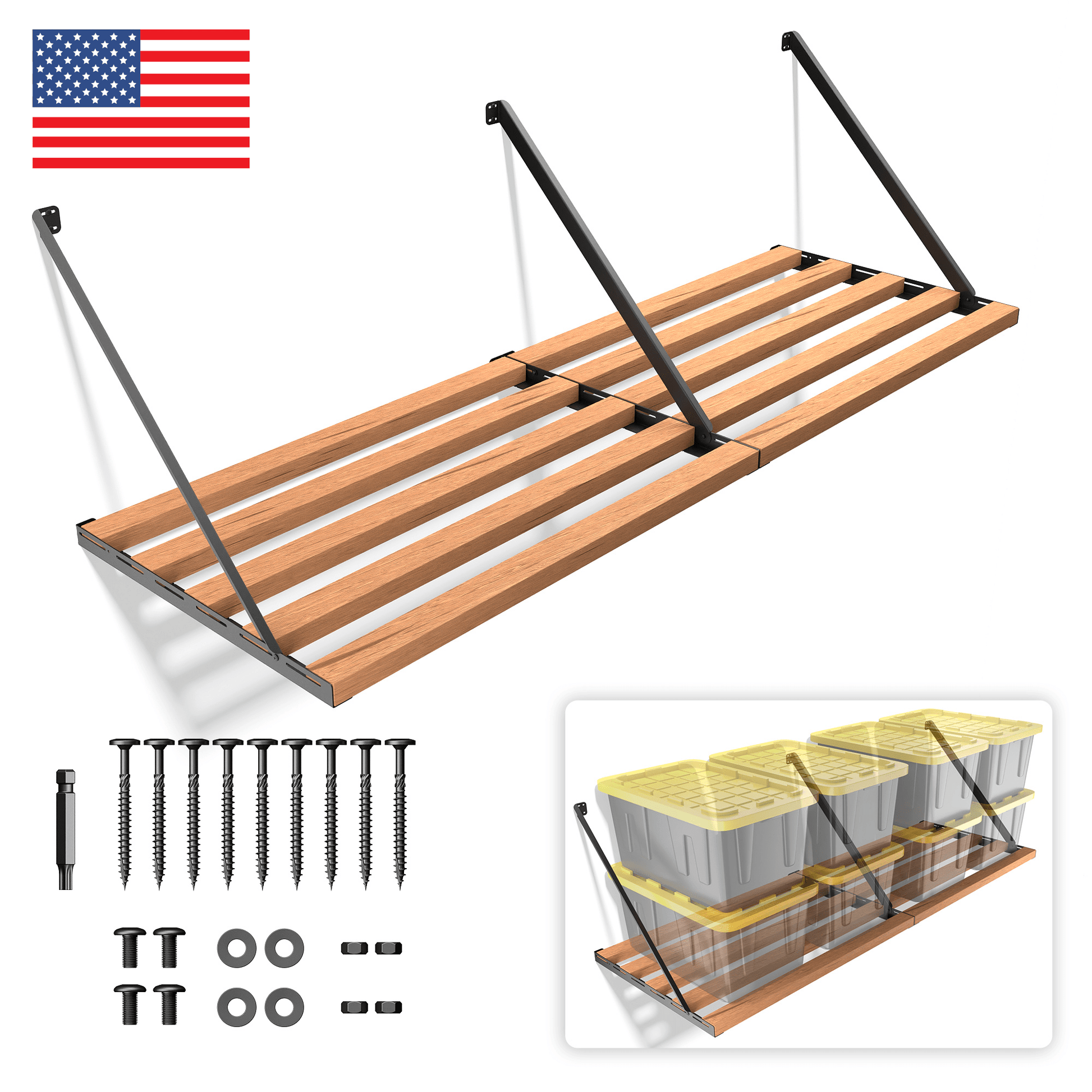 Koova - DIY Garage Shelving Kit - Wood Not Included - Angler's Pro Tackle & Outdoors