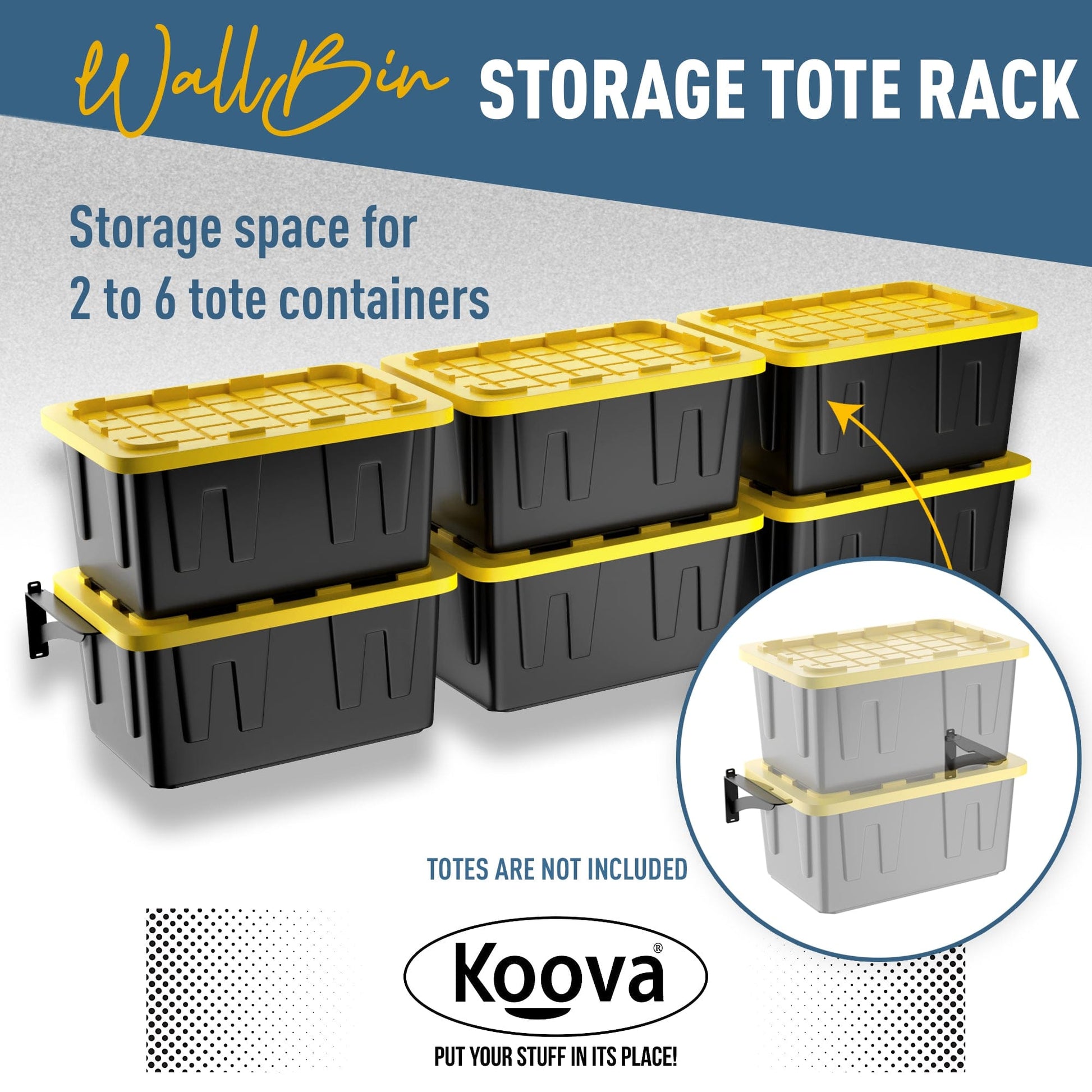 Koova - Wall Bin Storage System for Garage or Shed Organization - Angler's Pro Tackle & Outdoors