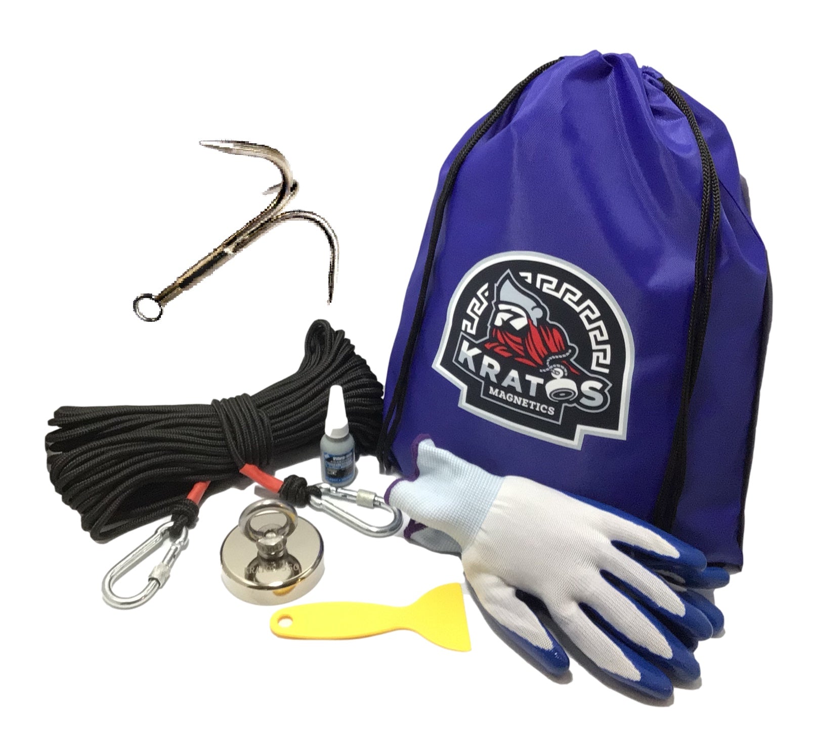 Kratos 550 Single Sided Neodymium Classic Magnet Fishing Kit - Angler's Pro Tackle & Outdoors