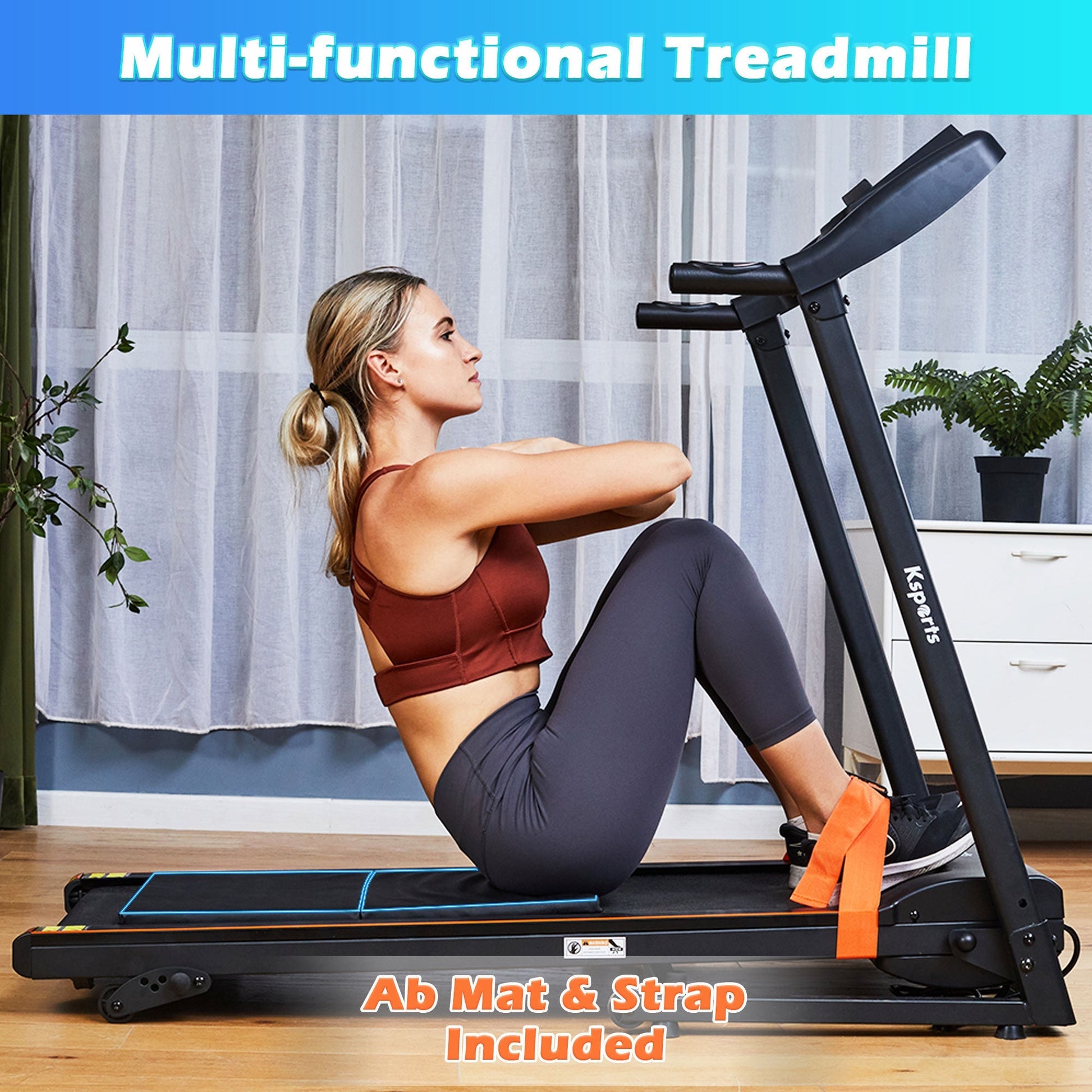 Ksports Multi - Functional Electric Treadmill Cardio Strength Training Workout Set - Angler's Pro Tackle & Outdoors