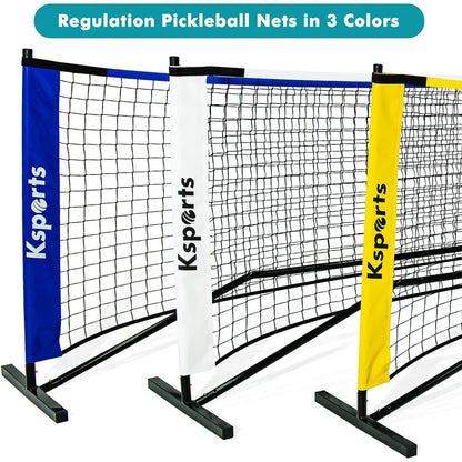 Ksports Pickleball Set, 22' Net, LED Shuttlecocks, Carry Bag & Game Balls, White - Angler's Pro Tackle & Outdoors