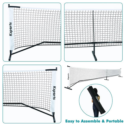 Ksports Pickleball Set, 22' Net, LED Shuttlecocks, Carry Bag & Game Balls, White - Angler's Pro Tackle & Outdoors