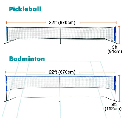 Ksports Pickleball Set w/22' Net, LED Shuttlecocks, Carry Bag & Game Balls, Blue - Angler's Pro Tackle & Outdoors