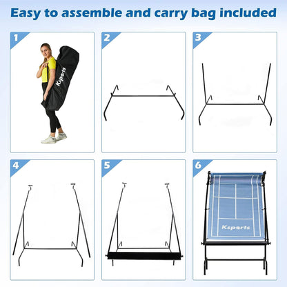 Ksports Racket Sports Indoor Outdoor Tennis Rebounder Net with Carry Bag, Blue - Angler's Pro Tackle & Outdoors