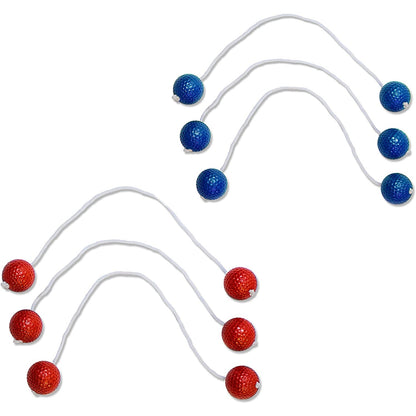 Yard Games Backyard Outdoor Wooden Double Ladder Toss Game Set w/ Case, Red/Blue