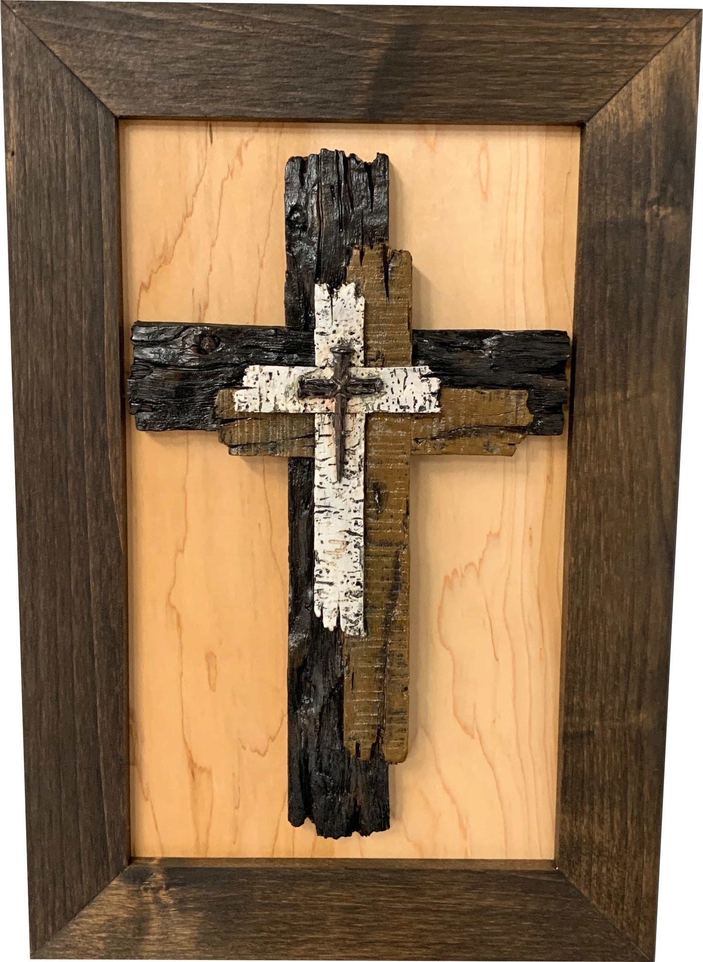 Bellewood Designs - Three Layered Cross Decorative Wall-Mounted Secure Gun Cabinet