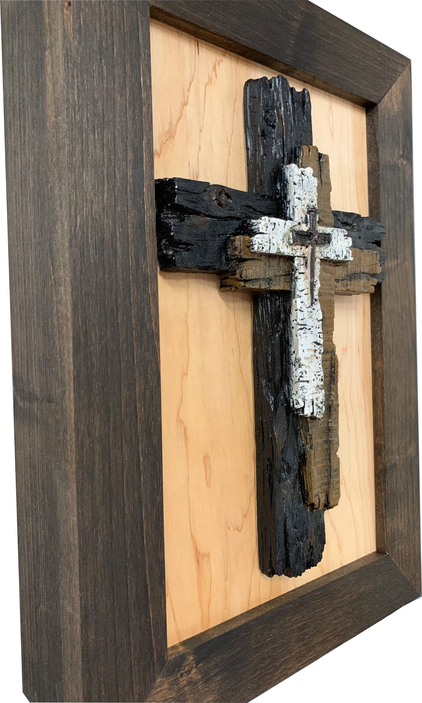 Bellewood Designs - Three Layered Cross Decorative Wall-Mounted Secure Gun Cabinet