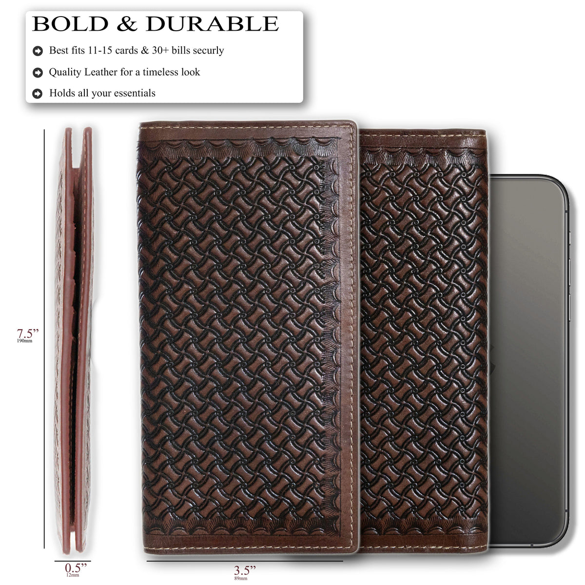 UC Leather Company Leather Rodeo Wallet