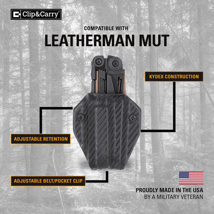 Clip & Carry Kydex Sheath for the Leatherman Mut
