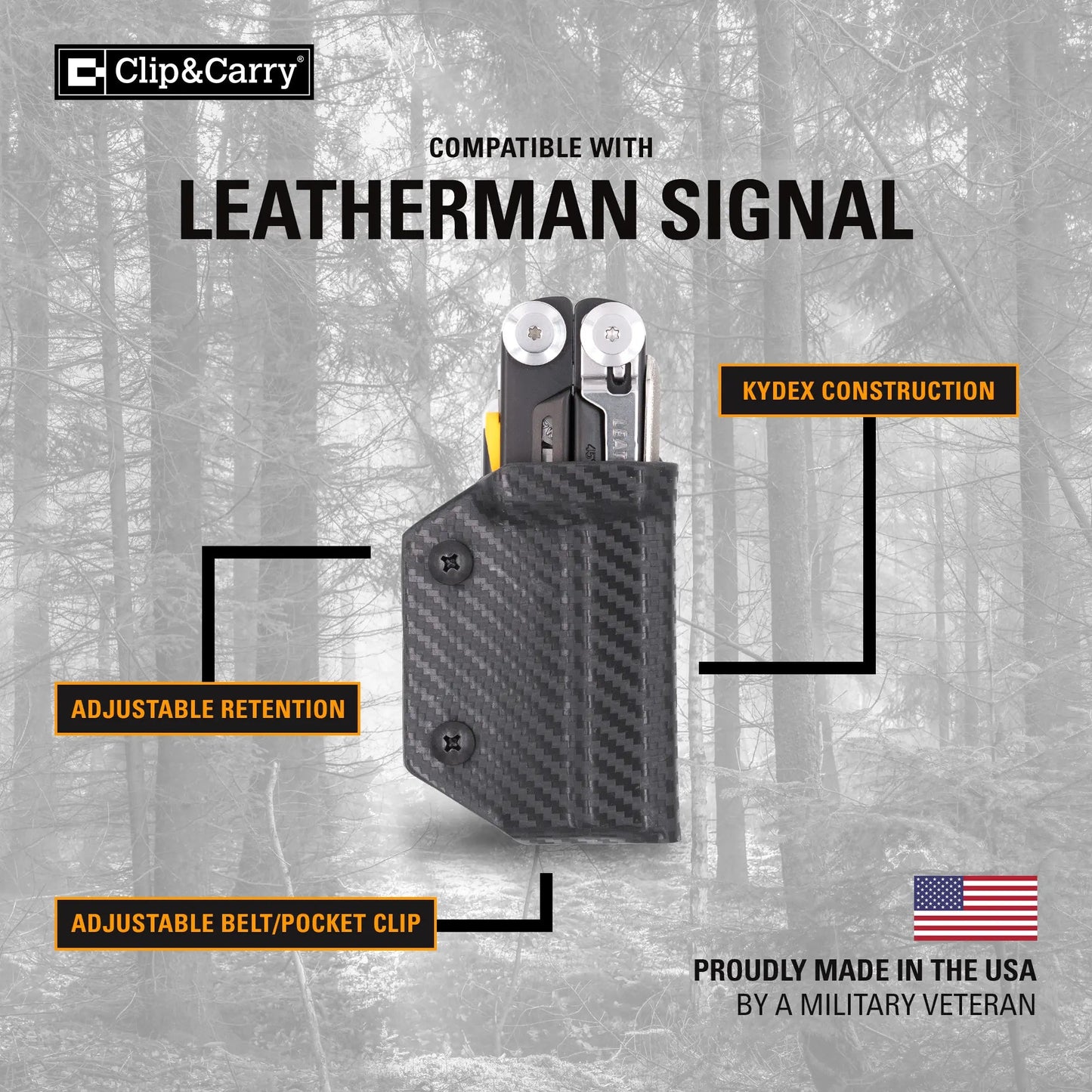 Clip & Carry Kydex Sheath for the Leatherman Signal
