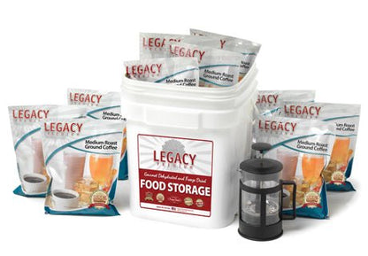 Legacy Food Storage 350 Serving Ground Coffee Bucket with French Press - Angler's Pro Tackle & Outdoors