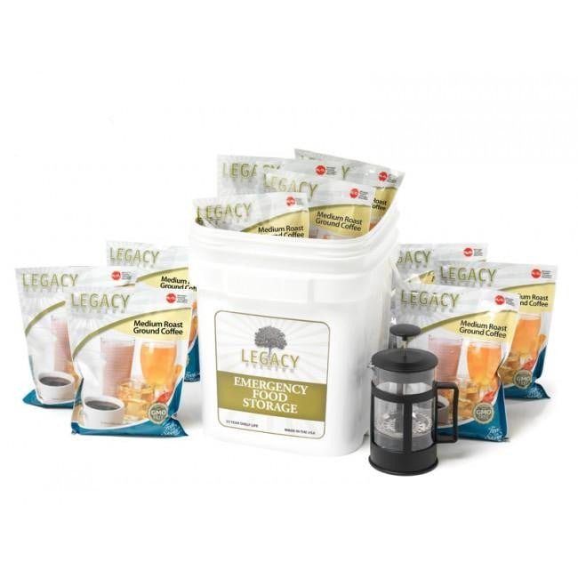Legacy Food Storage 350 Serving Ground Coffee Bucket with French Press - Angler's Pro Tackle & Outdoors