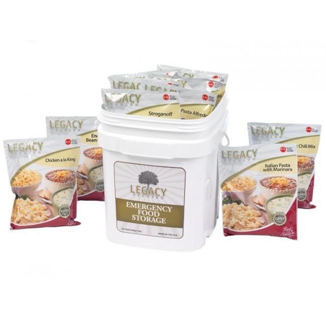 Legacy Food Storage 60 Serving Breakfast, Lunch, and Dinner Bucket - 18 lbs - Angler's Pro Tackle & Outdoors