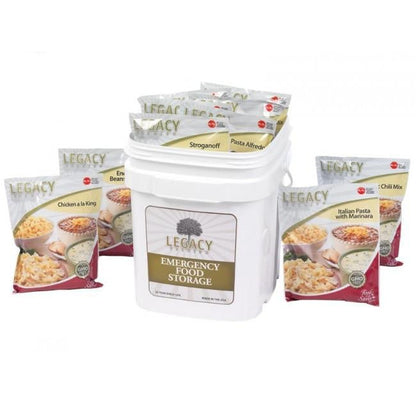 Legacy Food Storage 60 Serving Breakfast, Lunch, and Dinner Bucket - 18 lbs - Angler's Pro Tackle & Outdoors