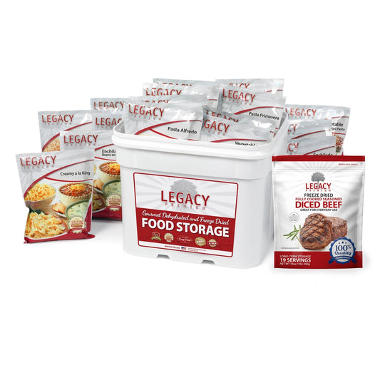 Legacy Food Storage 79 Serving Freeze Dried Beef and Entree Combo Bucket - Angler's Pro Tackle & Outdoors