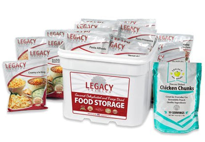 Legacy Food Storage 79 Serving Freeze Dried Chicken and Entree Combo Bucket - Angler's Pro Tackle & Outdoors
