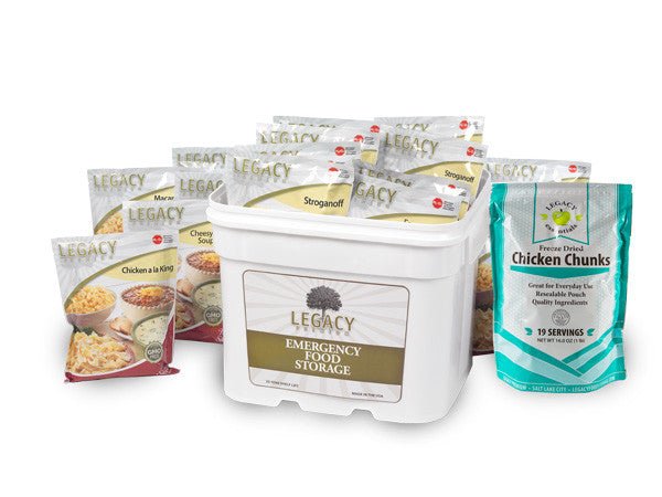 Legacy Food Storage 79 Serving Freeze Dried Chicken and Entree Combo Bucket - Angler's Pro Tackle & Outdoors