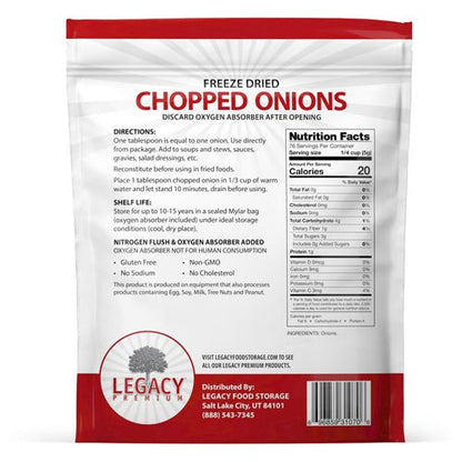 Legacy Food Storage Bulk Dried Chopped Onions - Angler's Pro Tackle & Outdoors