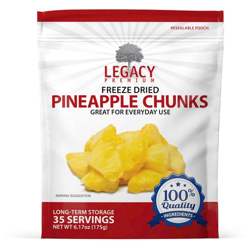 Legacy Food Storage Bulk Freeze Dried Pineapple Chunks - Angler's Pro Tackle & Outdoors