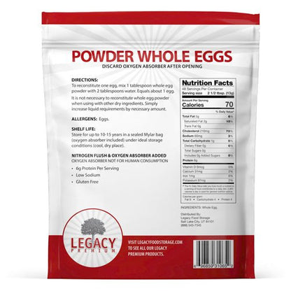 Legacy Food Storage Bulk Whole Egg Powder - Angler's Pro Tackle & Outdoors