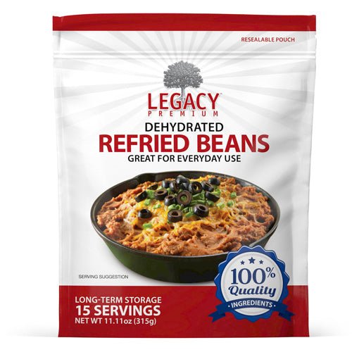 Legacy Food Storage Dehydrated Refried Beans - Angler's Pro Tackle & Outdoors