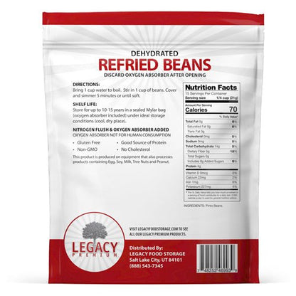 Legacy Food Storage Dehydrated Refried Beans - Angler's Pro Tackle & Outdoors
