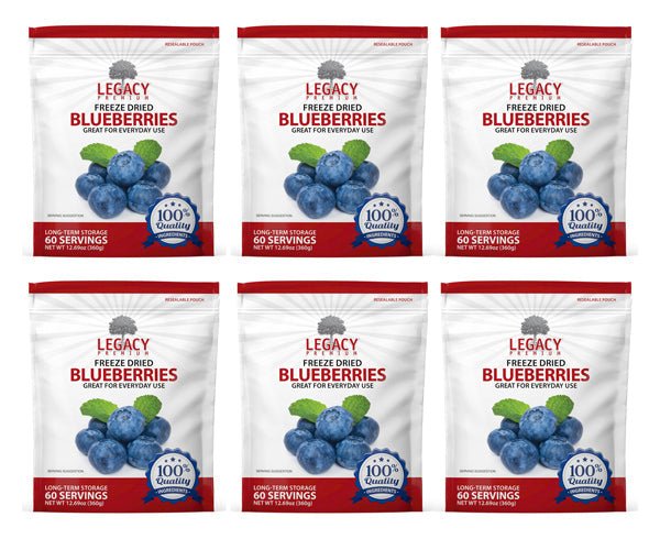 Legacy Food Storage Freeze Dried Blueberries - Angler's Pro Tackle & Outdoors
