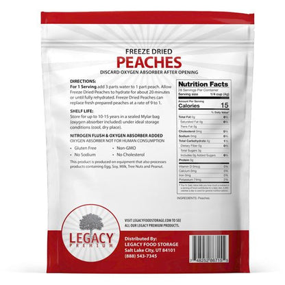 Legacy Food Storage Freeze Dried Peaches - Angler's Pro Tackle & Outdoors