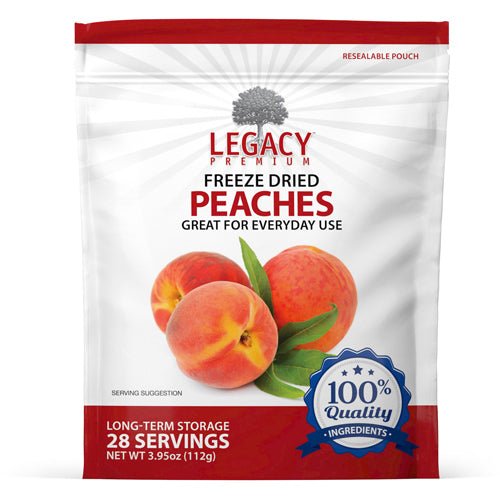 Legacy Food Storage Freeze Dried Peaches - Angler's Pro Tackle & Outdoors