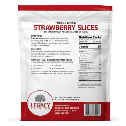 Legacy Food Storage Freeze Dried Strawberries - Angler's Pro Tackle & Outdoors
