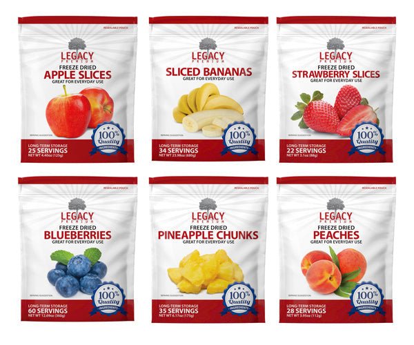 Legacy Food Storage Fruit Assortment Variety Pack - Angler's Pro Tackle & Outdoors