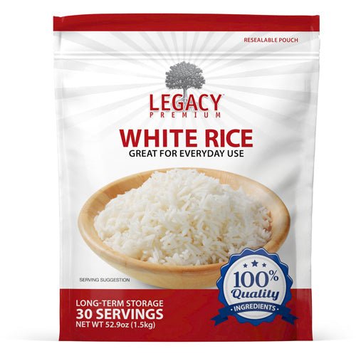 Legacy Food Storage Long Shelf Life Parboiled White Rice - Angler's Pro Tackle & Outdoors