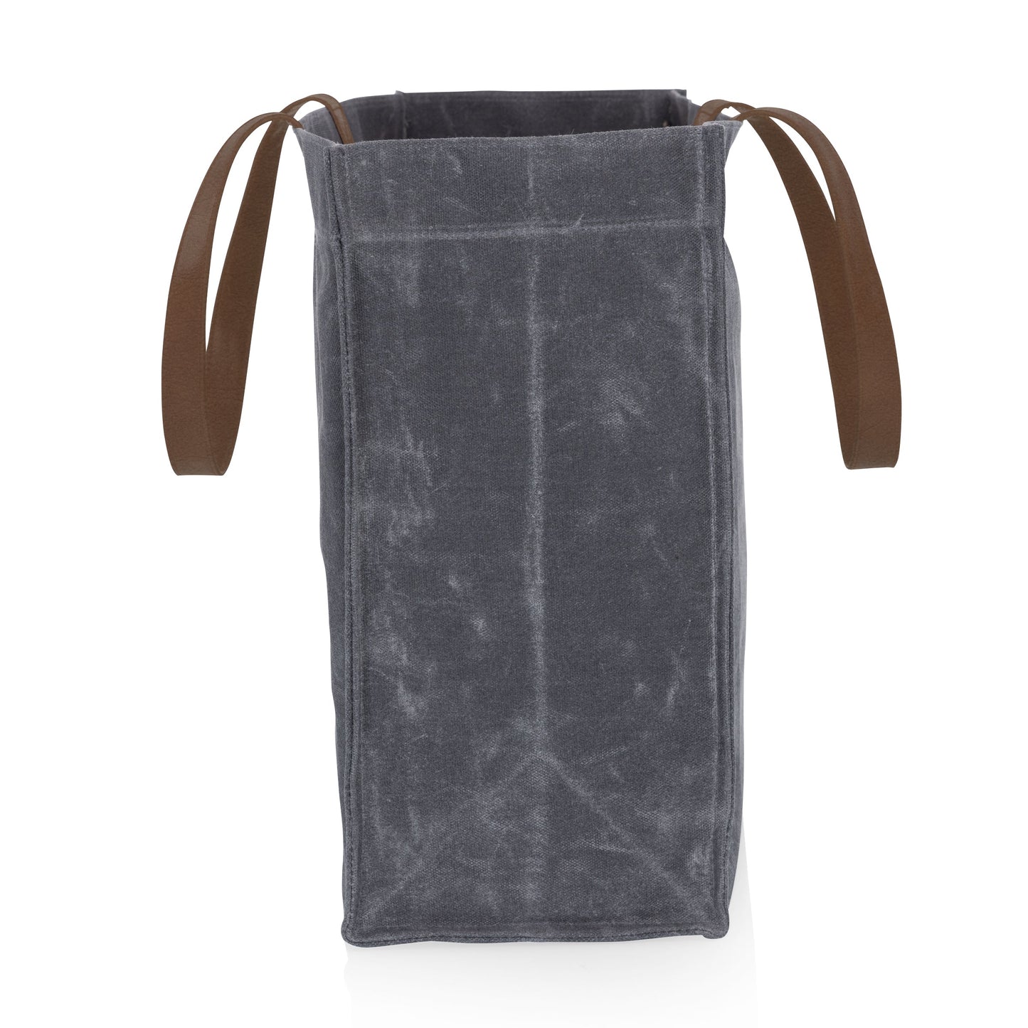 Picnic Time Market Waxed Canvas Tote with Leatherette Handles