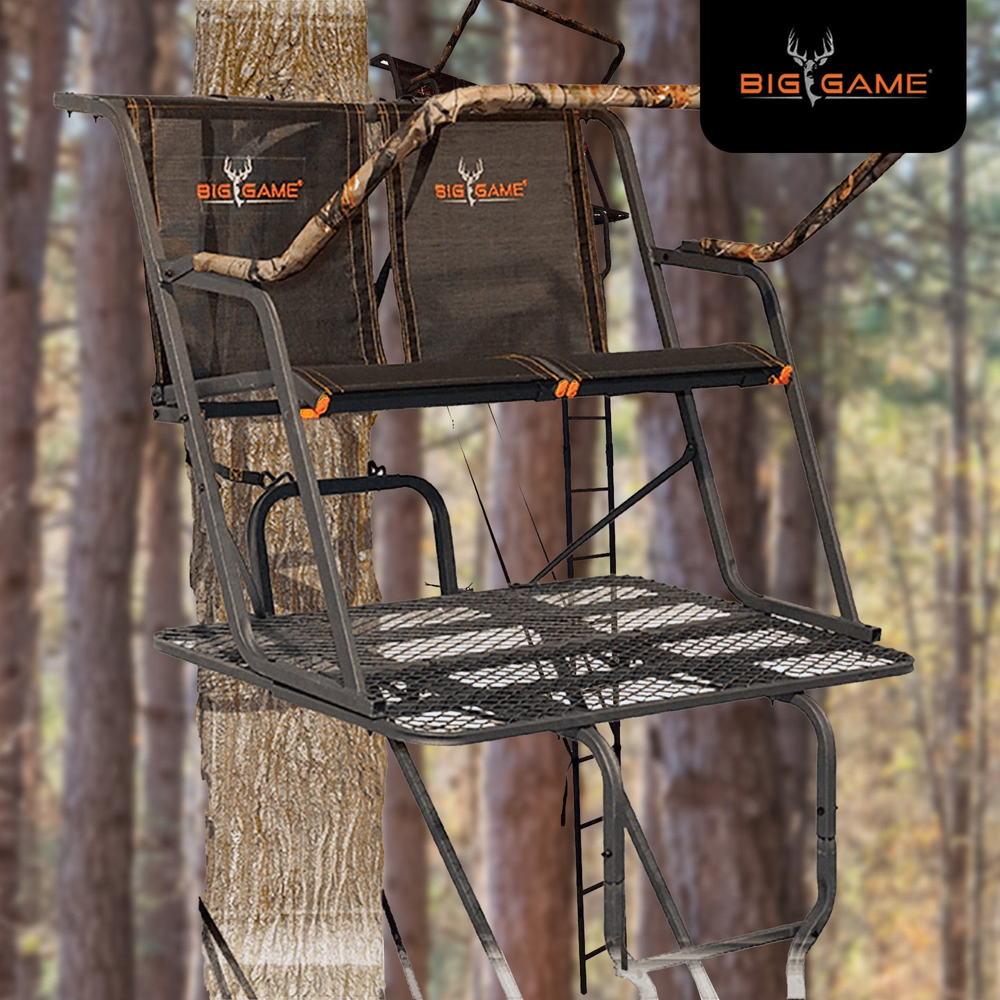Big Game Spector XT 17 Foot 2 Person Deer Hunting Ladder Climbing Tree Stand