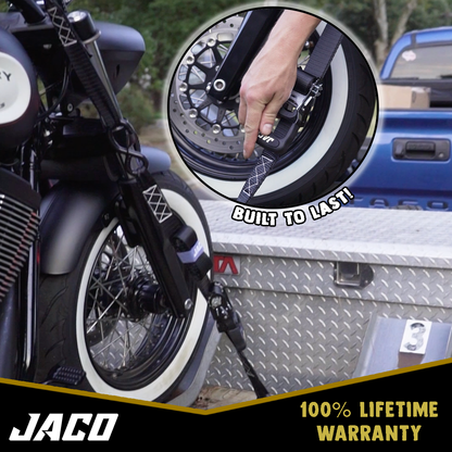 Jaco Tie Down Ratchet Straps with Soft Loops (1.6 in x 8 ft) - Heavy Duty Set | AAR Certified Break Strength (5,208 lbs)