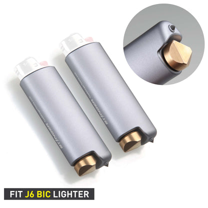 Stinger Survival Tools BIC Full Size Lighter Case J6 (2pcs) w/ Glass Break
