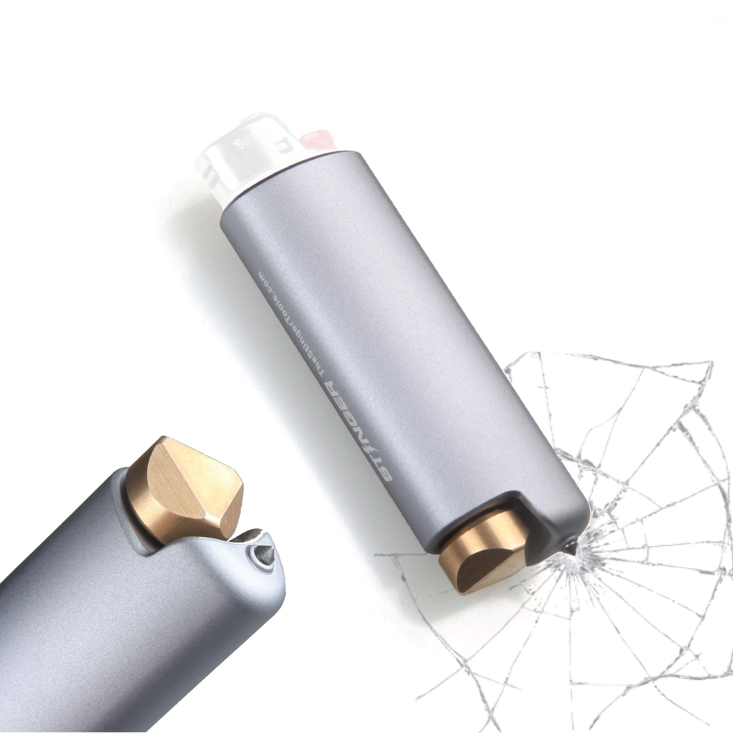 Stinger Survival Tools BIC Full Size Lighter Case J6 w/ Glass Break