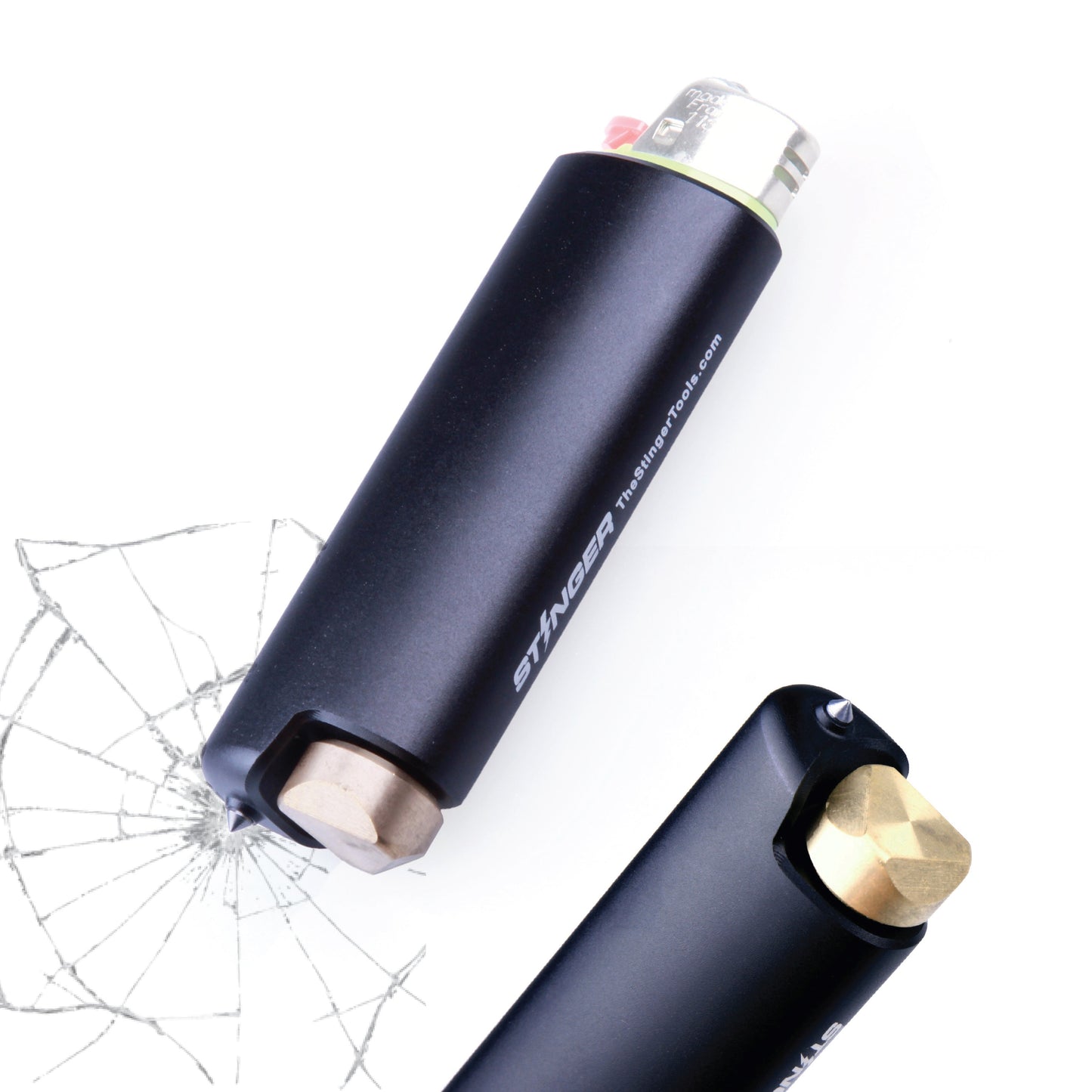 Stinger Survival Tools BIC Full Size Lighter Case J6 w/ Glass Break