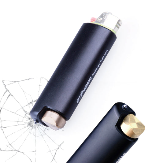 Stinger Survival Tools BIC Full Size Lighter Case J6 w/ Glass Break