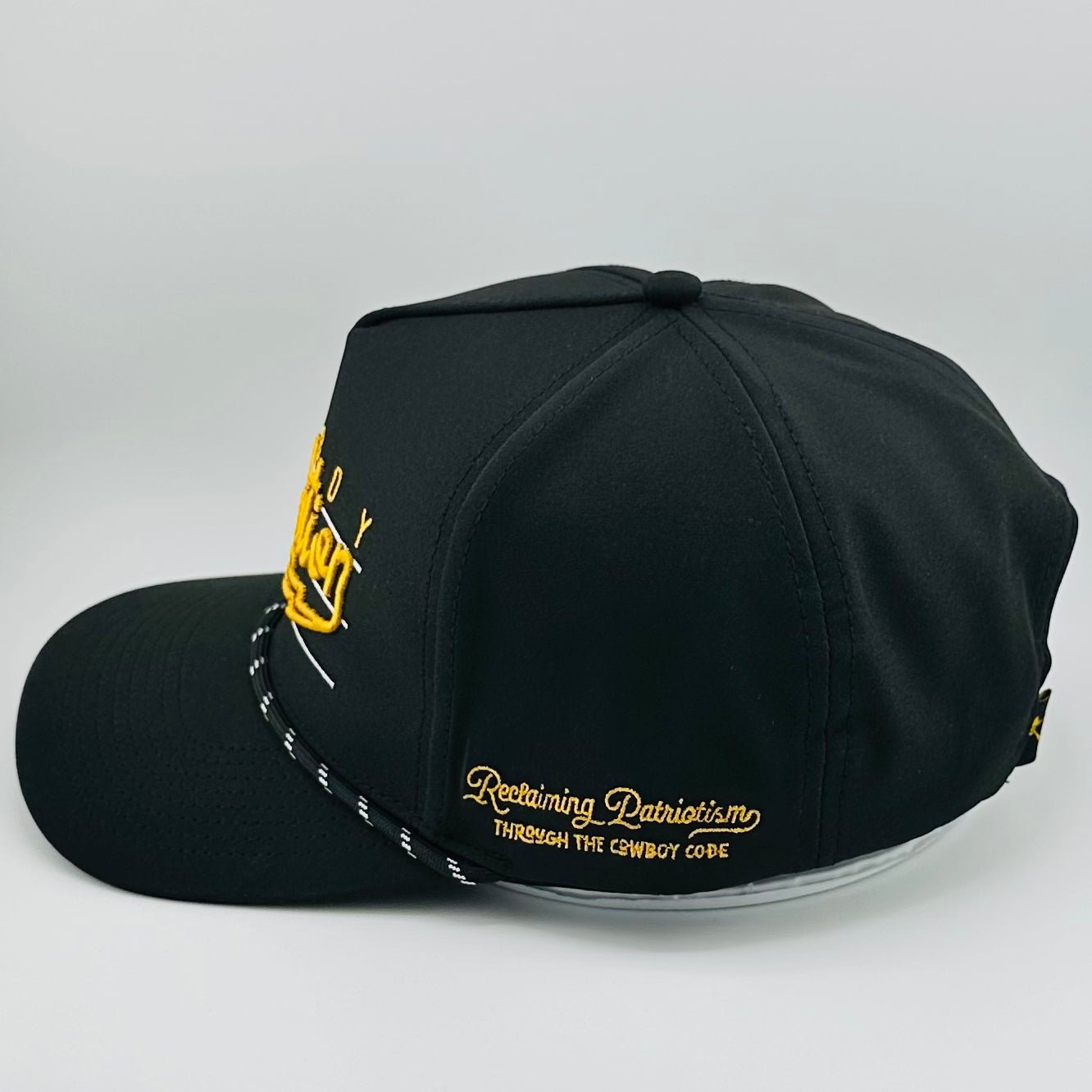 “Lightning" Black & Gold - Cowboy Revolution 5 - panel Performance Hat - Angler's Pro Tackle & Outdoors