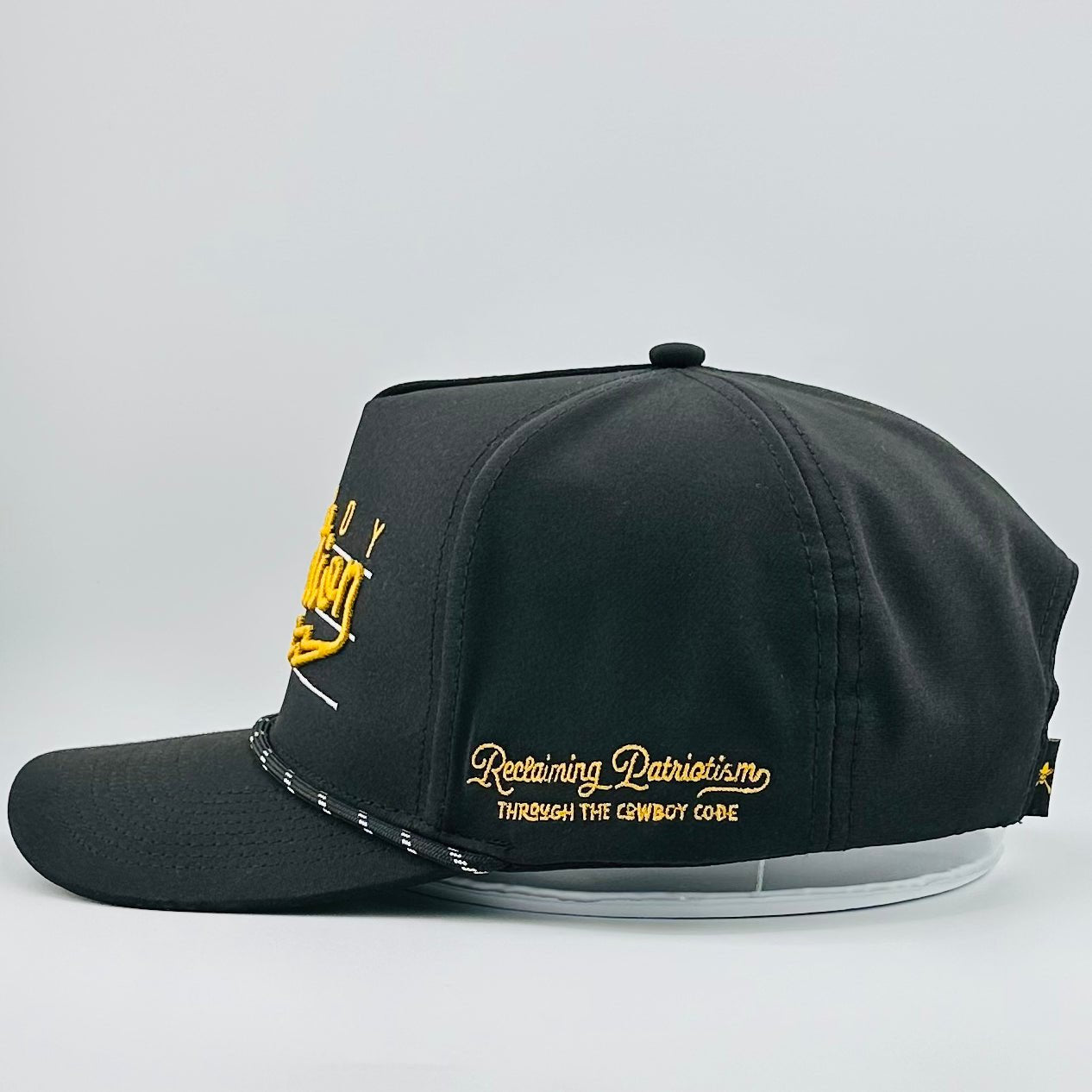 “Lightning" Black & Gold - Cowboy Revolution 5 - panel Performance Hat - Angler's Pro Tackle & Outdoors