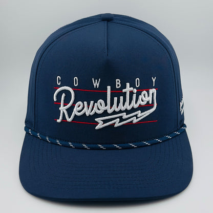 “Lightning" Navy Blue - Cowboy Revolution 5 - panel Performance Hat - Angler's Pro Tackle & Outdoors