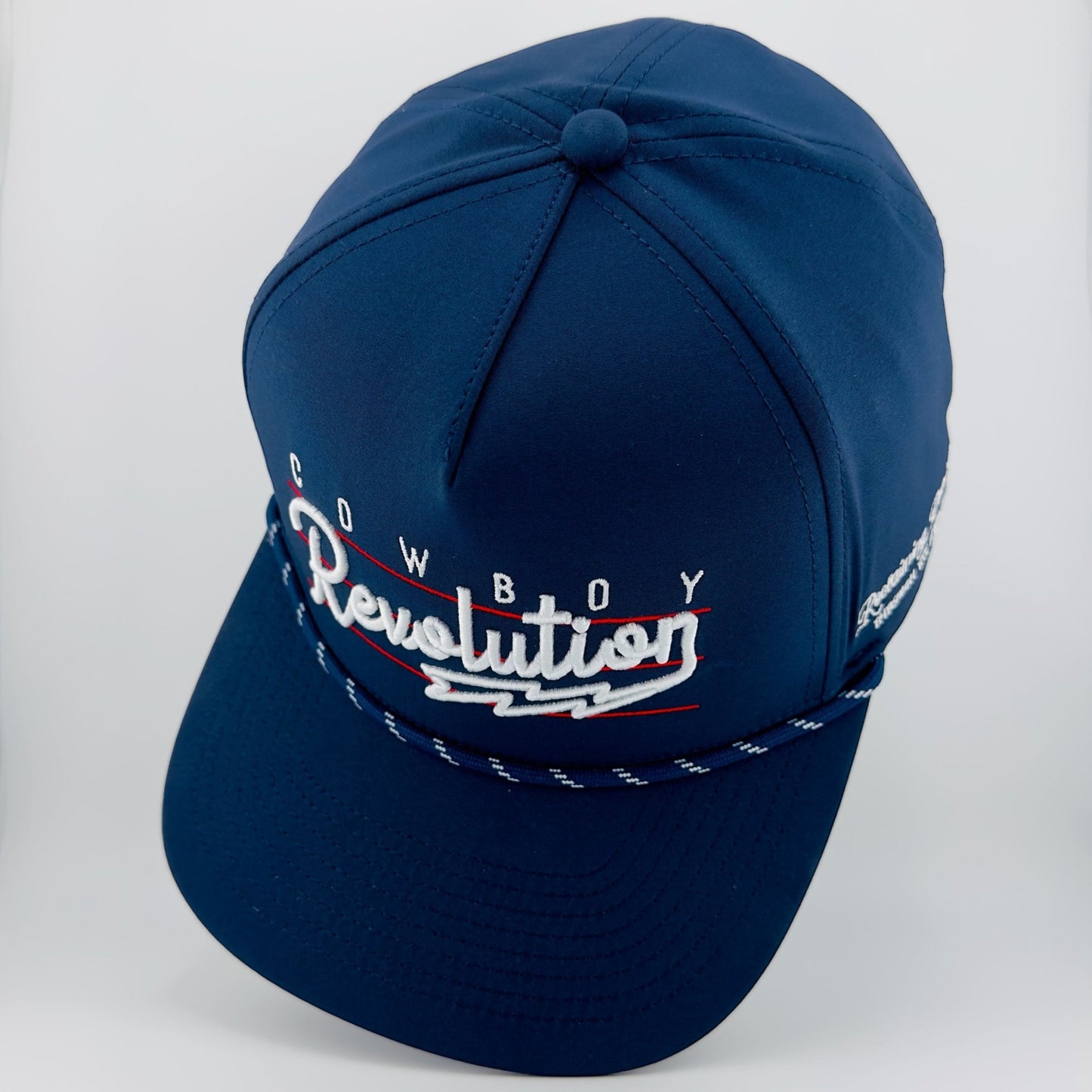 “Lightning" Navy Blue - Cowboy Revolution 5 - panel Performance Hat - Angler's Pro Tackle & Outdoors