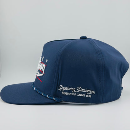 “Lightning" Navy Blue - Cowboy Revolution 5 - panel Performance Hat - Angler's Pro Tackle & Outdoors