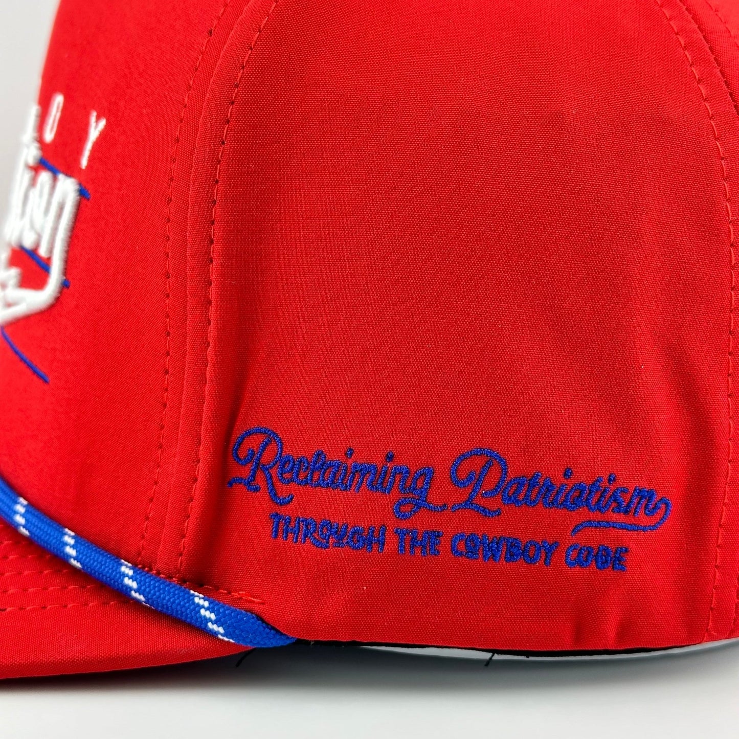 “Lightning" Red, White, and Blue - Cowboy Revolution 5 - panel Performance Hat - Angler's Pro Tackle & Outdoors