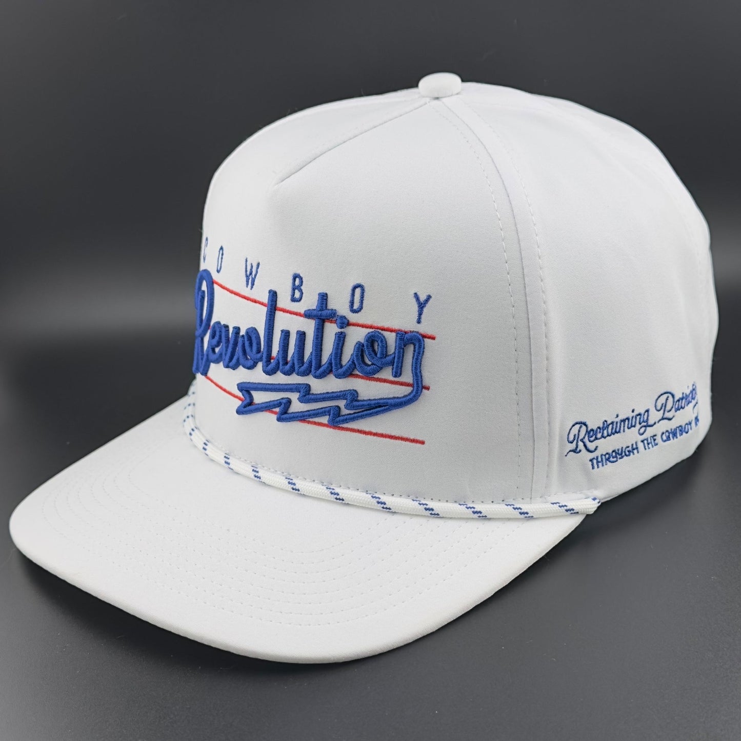 “Lightning" White - Cowboy Revolution 5 - panel Performance Hat - Angler's Pro Tackle & Outdoors