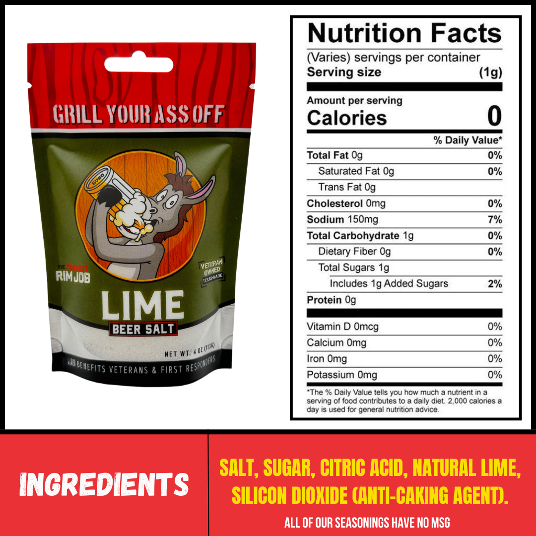 Grill Your Ass Off Lime Beer Salt