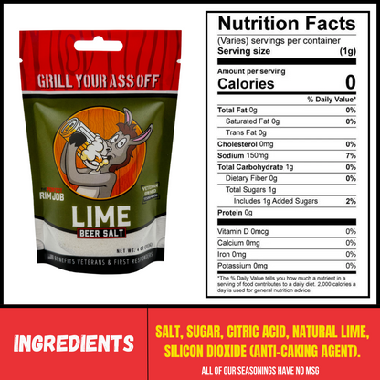 Grill Your Ass Off Lime Beer Salt
