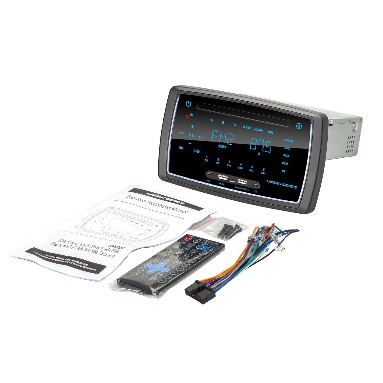 Magnadyne Linear Series RV6200S | AM/FM & BT/DVD Wall Mount Receiver